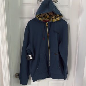 Canam Teal Hoodie with Yellow Details